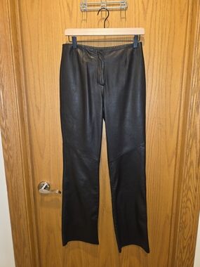 Vintage Siena Studio Black Leather Pants